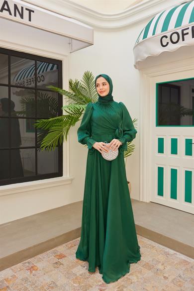 Elif Işıltı Abiye - Zümrüt Yeşil