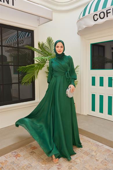 Elif Işıltı Abiye - Zümrüt Yeşil