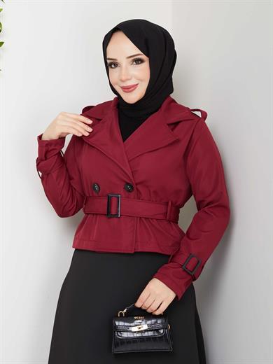 Elif Trençkot - Bordo
