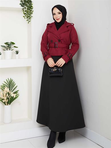 Elif Trençkot - Bordo