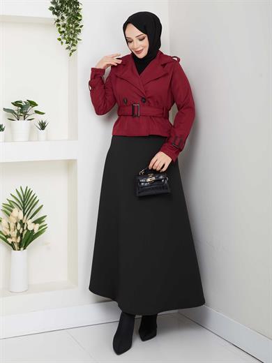 Elif Trençkot - Bordo