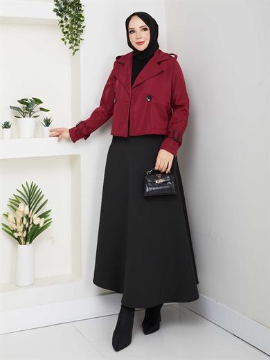 Elif Trençkot - Bordo