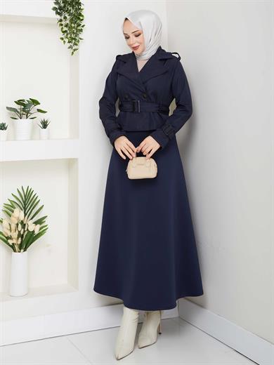 Elif Trençkot - Lacivert