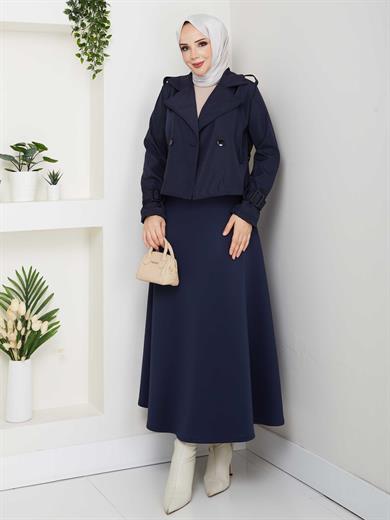 Elif Trençkot - Lacivert