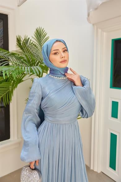 Elmas Işıltı Abiye - Bebe Mavi