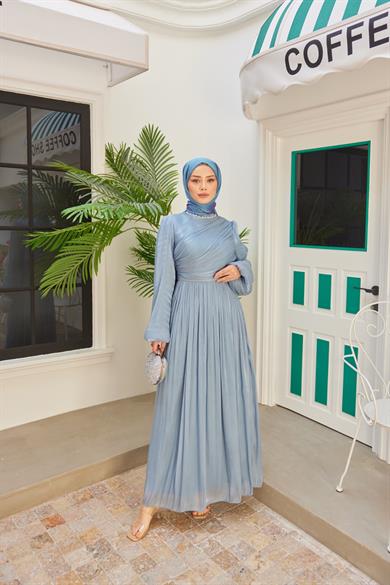 Elmas Işıltı Abiye - Bebe Mavi