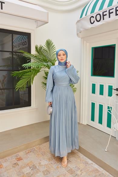 Elmas Işıltı Abiye - Bebe Mavi