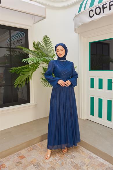 Elmas Işıltı Abiye - Lacivert