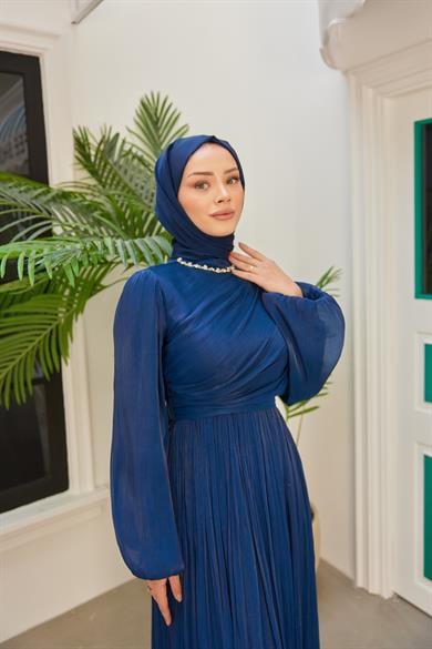 Elmas Işıltı Abiye - Lacivert