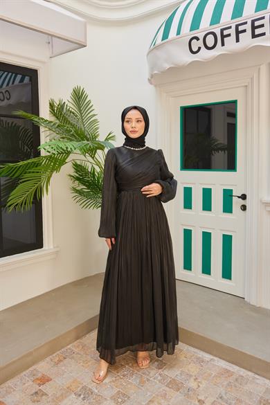 Elmas Işıltı Abiye - Siyah