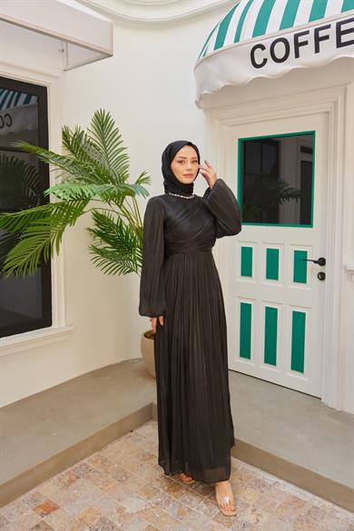 Elmas Işıltı Abiye - Siyah