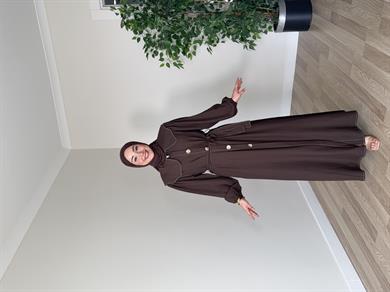 Emnora Kot Elbise - Kahverengi