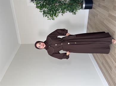 Emnora Kot Elbise - Kahverengi