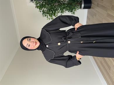 Emnora Kot Elbise - Siyah