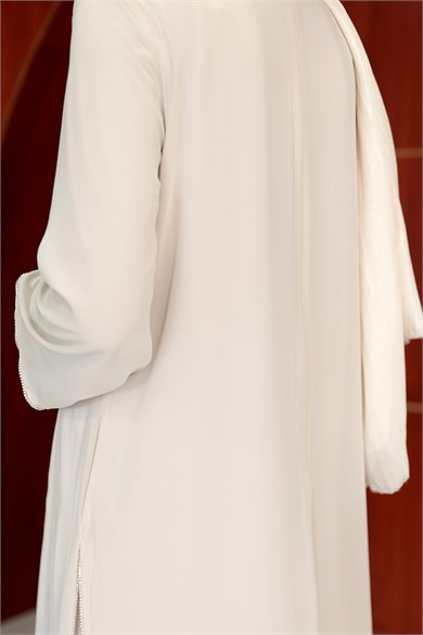 Ezgi Tasarım Abaya - Bej