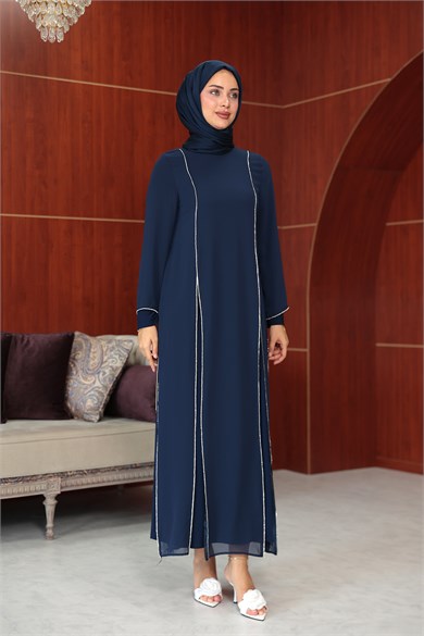 Ezgi Tasarım Abaya - Lacivert