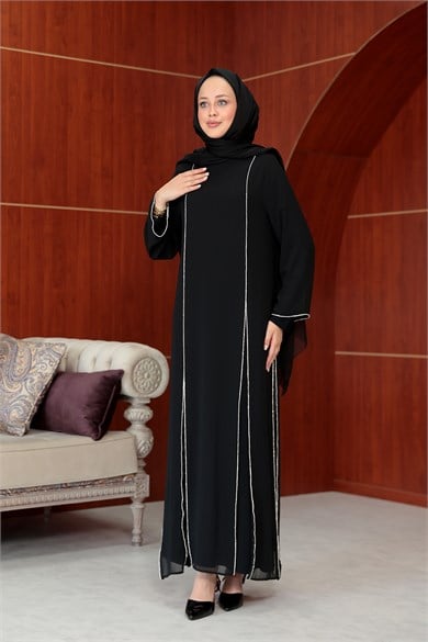 Ezgi Tasarım Abaya - Siyah