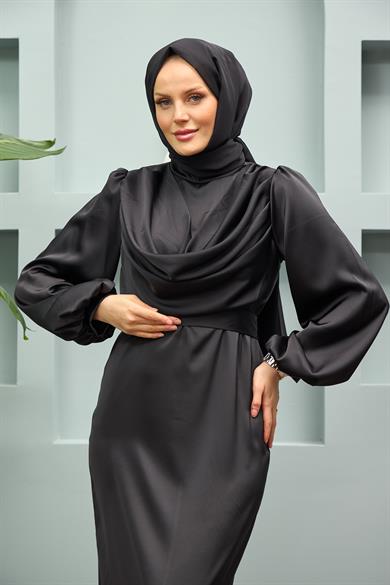 Faralya Evening Dress - Black