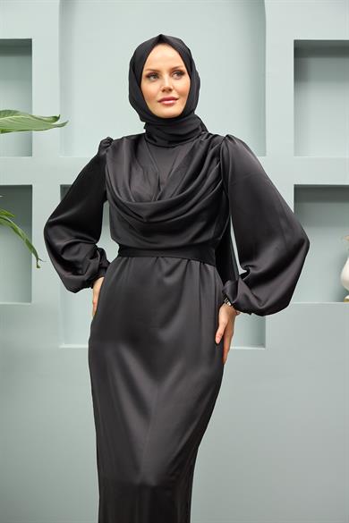 Faralya Evening Dress - Black