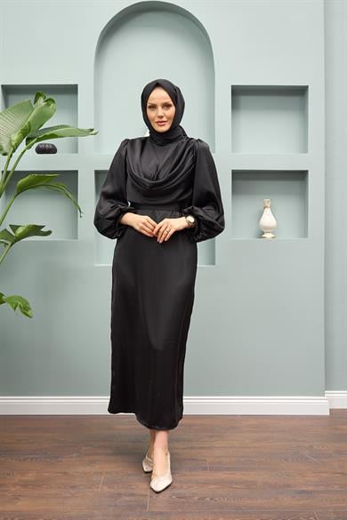 Faralya Evening Dress - Black