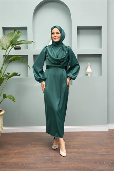 Faralya Evening Dress - Emerald Green
