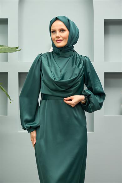 Faralya Evening Dress - Emerald Green