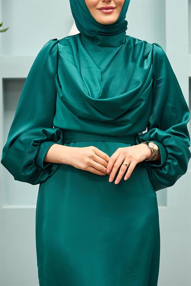 Faralya Evening Dress - Emerald Green
