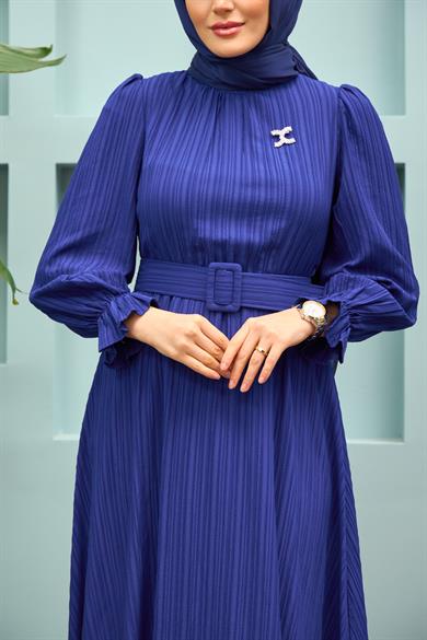 Feray Dress - Navy Blue