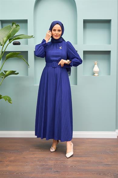 Feray Dress - Navy Blue