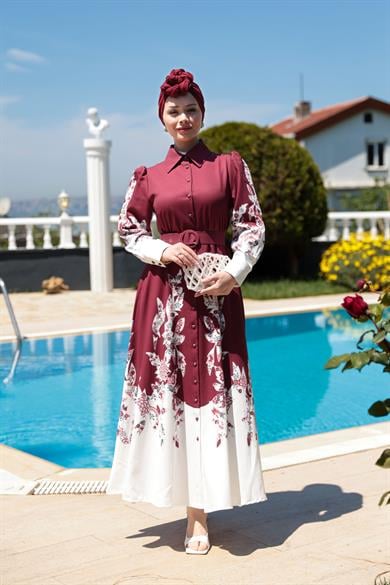 Feyza Elbise - Bordo