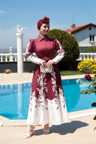 Feyza Elbise - Bordo