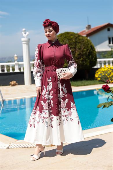 Feyza Elbise - Bordo