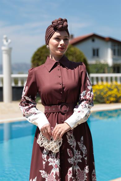 Feyza Elbise - Kahverengi