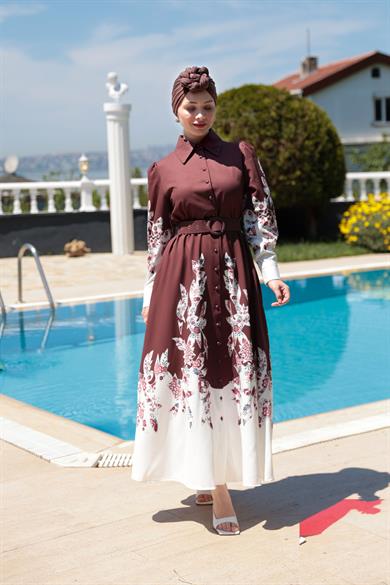 Feyza Elbise - Kahverengi