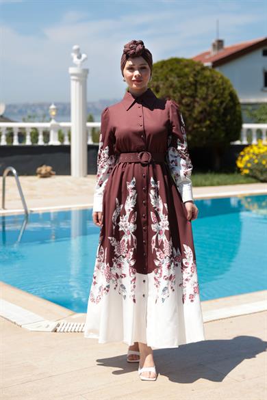 Feyza Elbise - Kahverengi