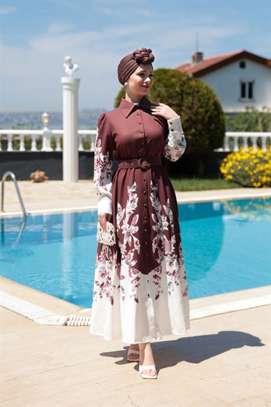 Feyza Elbise - Kahverengi