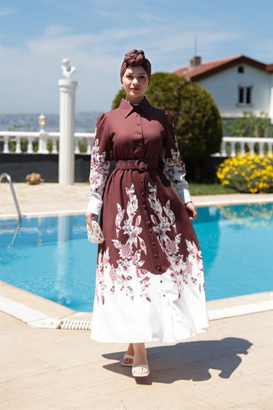 Feyza Elbise - Kahverengi