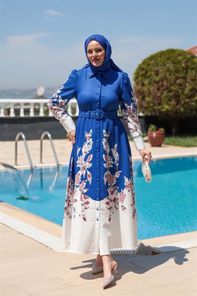 Feyza Elbise - Saks Mavi