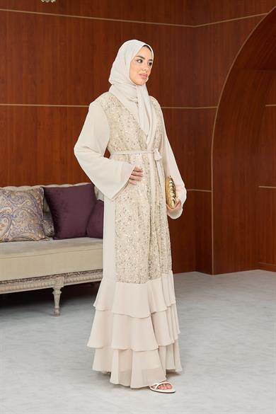 Flora Payet İkili Abaya - Vizon
