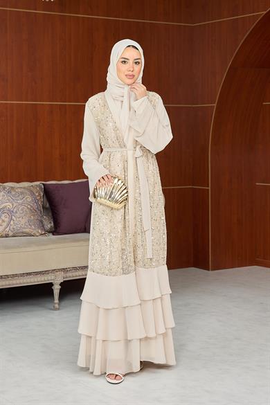 Flora Payet İkili Abaya - Vizon