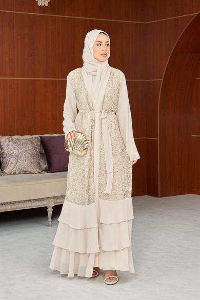 Flora Payet İkili Abaya - Vizon