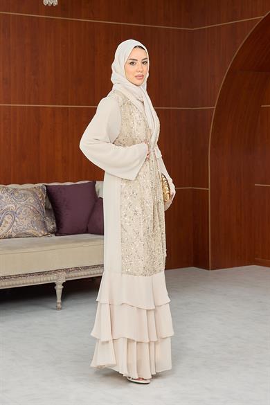 Flora Payet İkili Abaya - Vizon