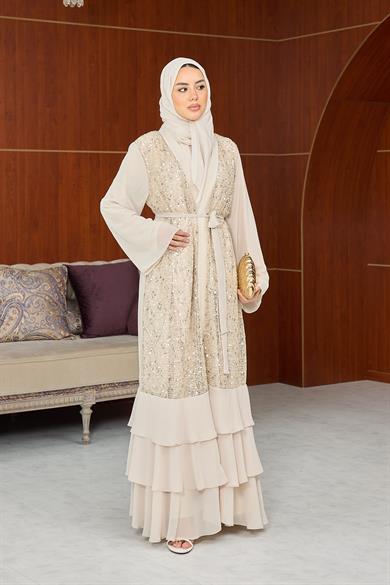 Flora Payet İkili Abaya - Vizon