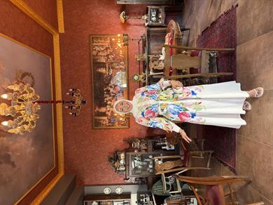 Flowers Elbise - Ekru