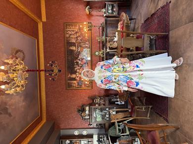 Flowers Elbise - Ekru