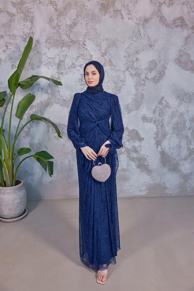 Frida Tesettür Abiye - Lacivert