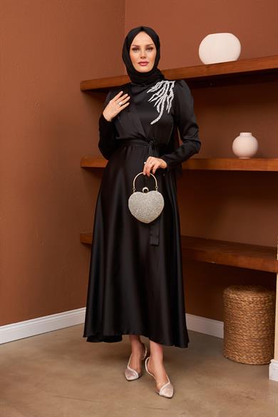 Gizem Evening Dress - Black