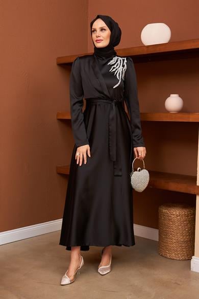 Gizem Evening Dress - Black