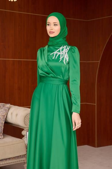 Gizem Evening Dress - Green