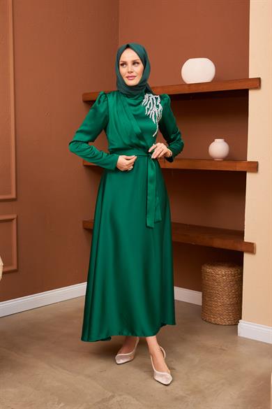 Gizem Evening Dress - Emerald Green